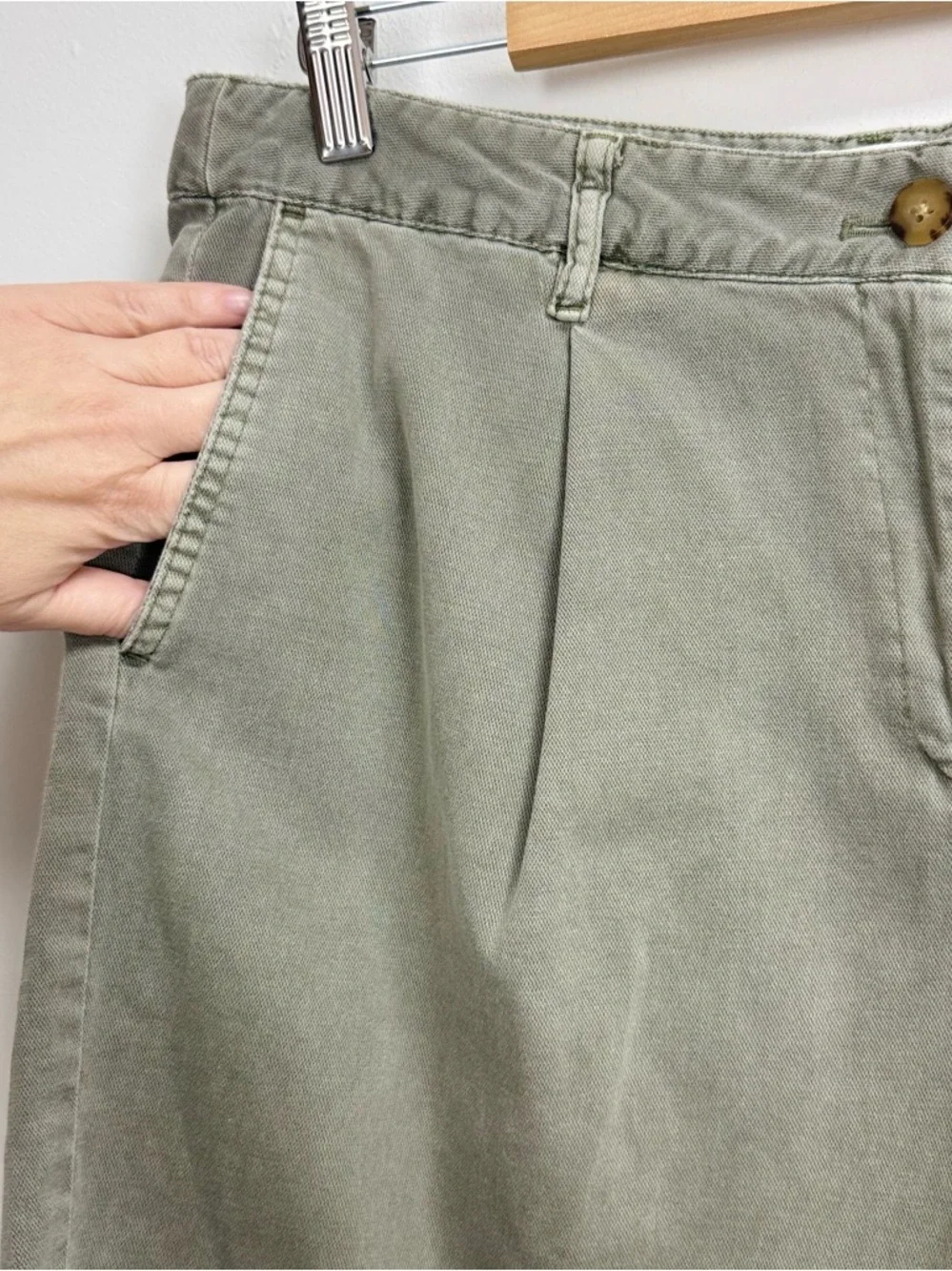 J Jill Shorts Womens 14 Gray Pleated VTG Shorts Cotton Tencel Blend